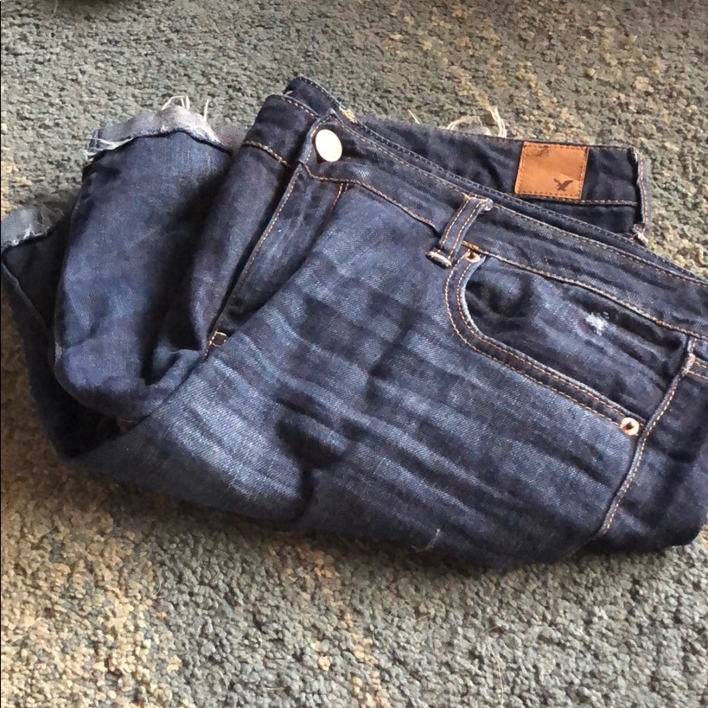Dark wash American eagle denim shorts size 18